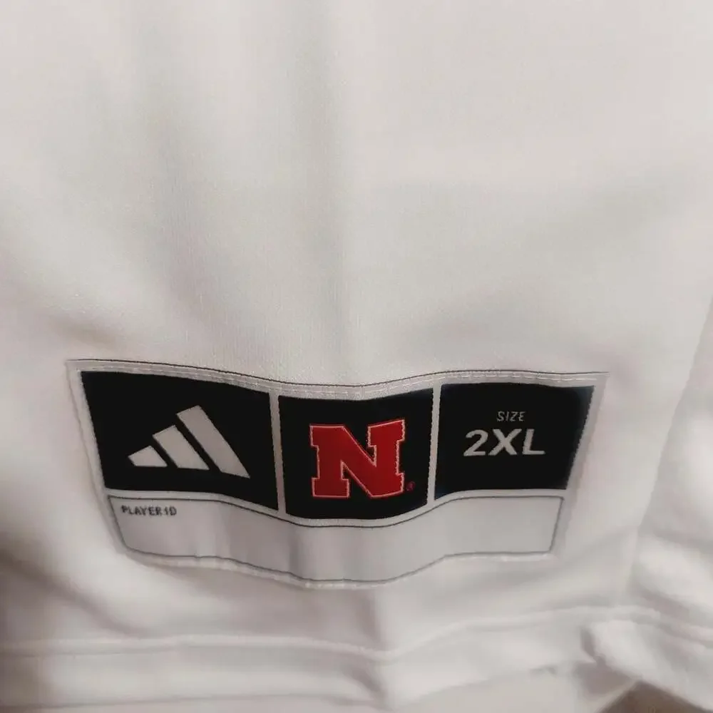 adidas Nebraska Cornhuskers Mens 2XL White Premier Away Football Jersey NCAA GBR